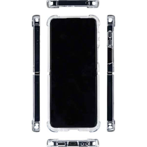 Azerbaijan Flag Distressed Galaxy Z Flip5 5G Clear Case